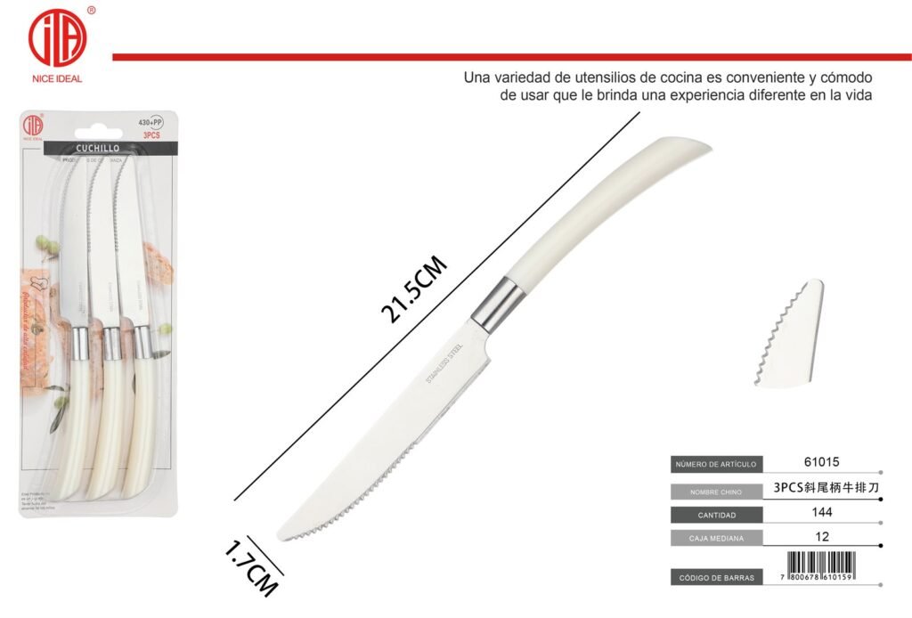 CUCHILLO DE CARNE 3PCS