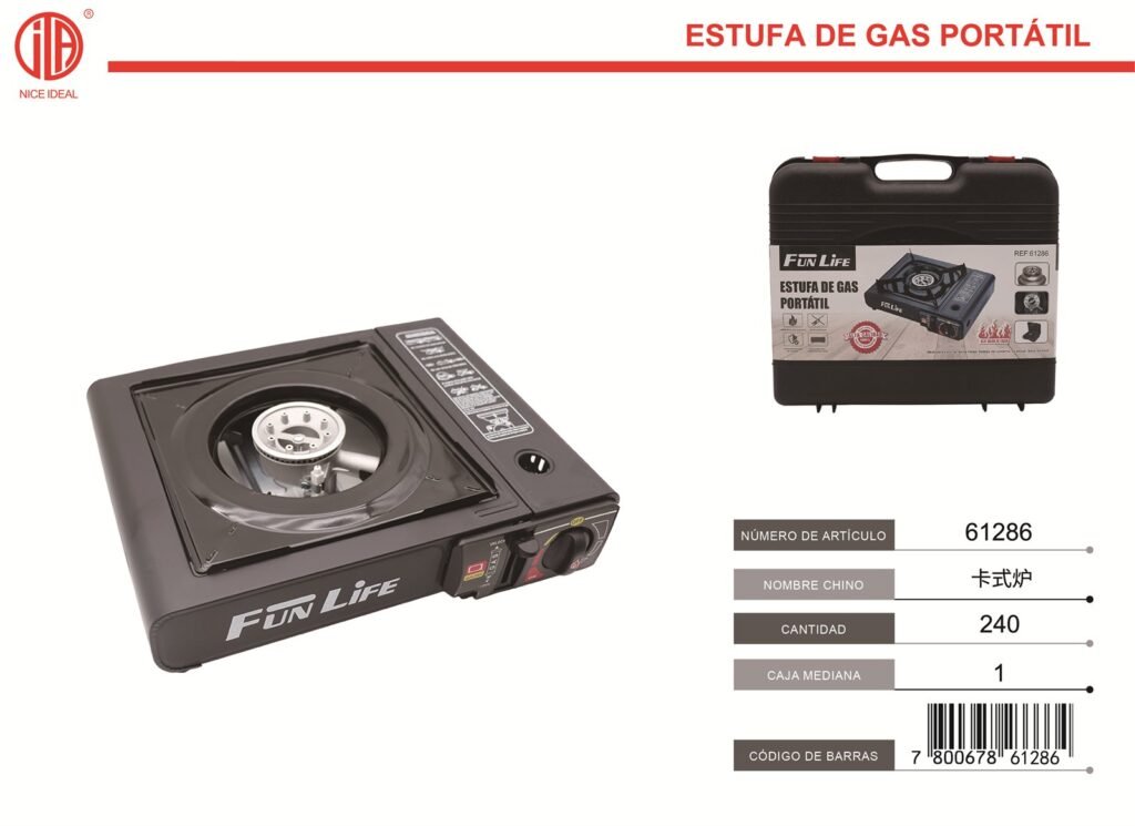 Cocinilla a gas portatil con maletin