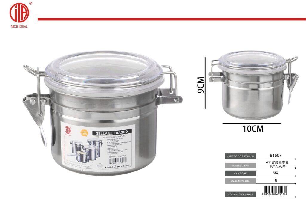 Frasco hermetico de acero inoxidable de 10 cm