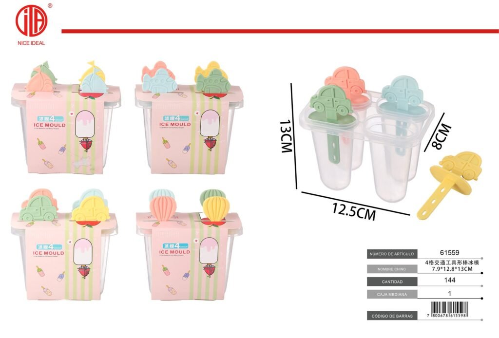 MOLDE PARA HELADO 4 7.9*12.8*13CM