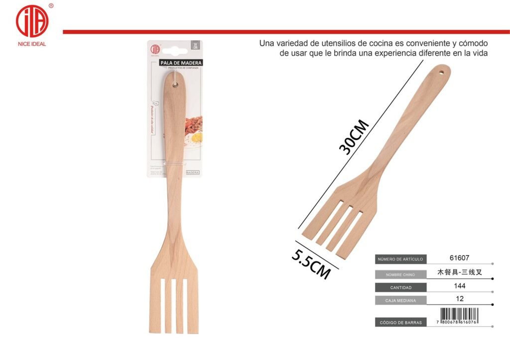 TENEDOR DE CUBIERTOS DE MADERA