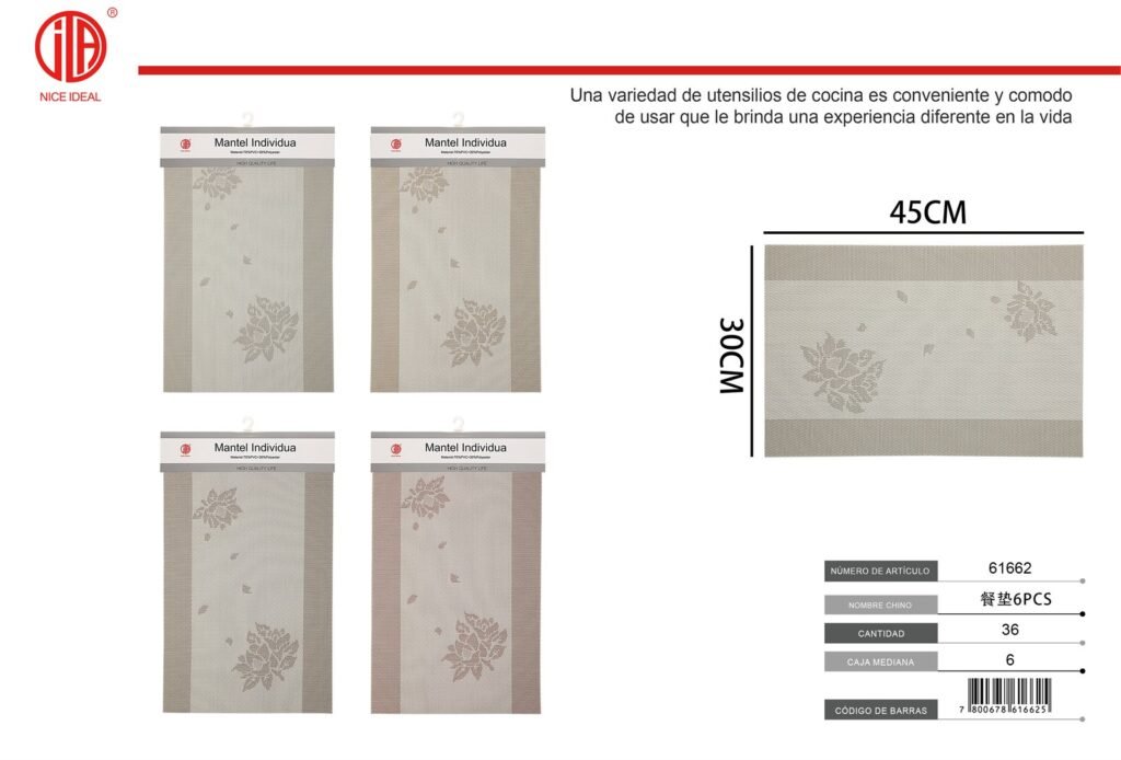 MANTEL INDIVIDUAL 6PCS
