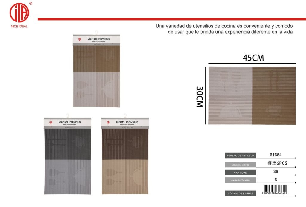 MANTEL INDIVIDUAL 6PCS
