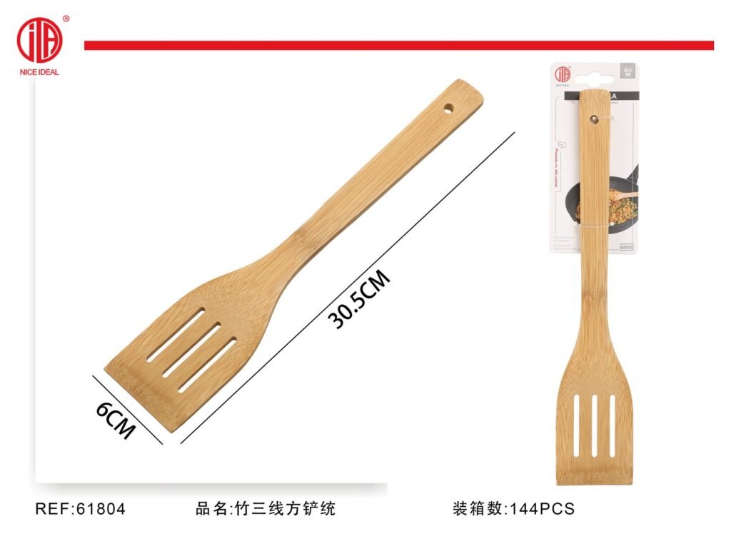 Utensilio ranurado de bambú