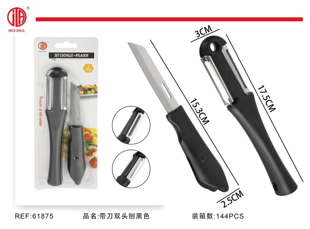 Set de cuchillo y pelador doble, 2 piezas