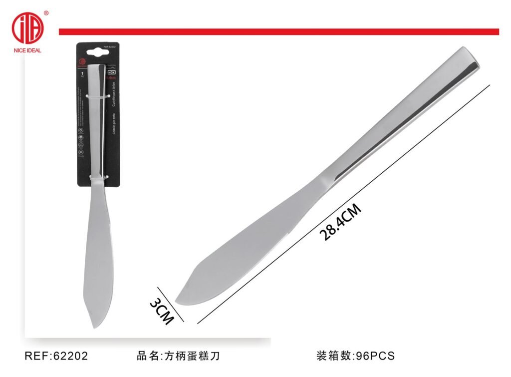 Cuchillo para torta con mango rectangular, 28,4 cm