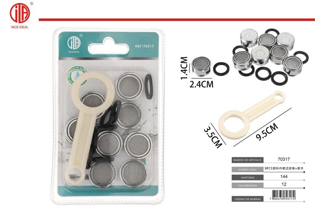 8 FILTROS DE PLáSTICO PARA EXTERIORES CON TORNILLO LLAVE 8PCS