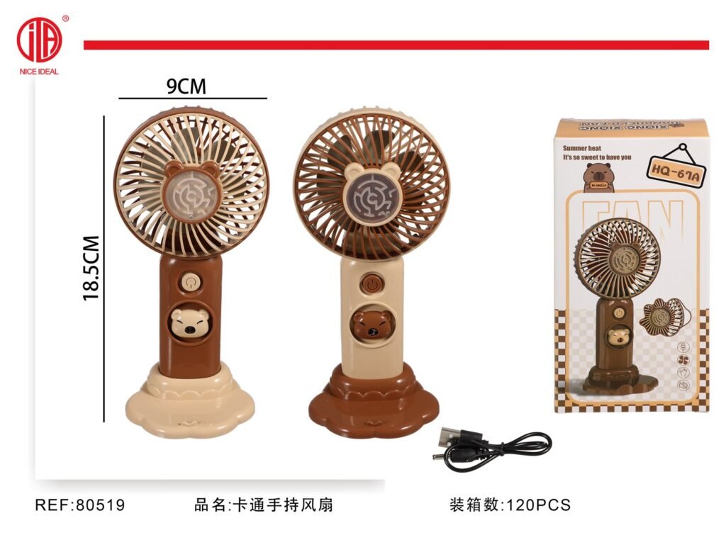 Ventilador portatil recargable con diseno infantil