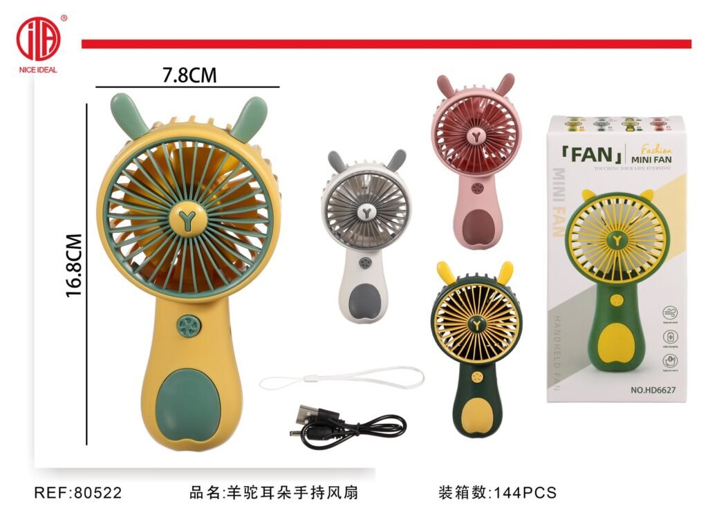 Ventilador portatil recargable con orejas