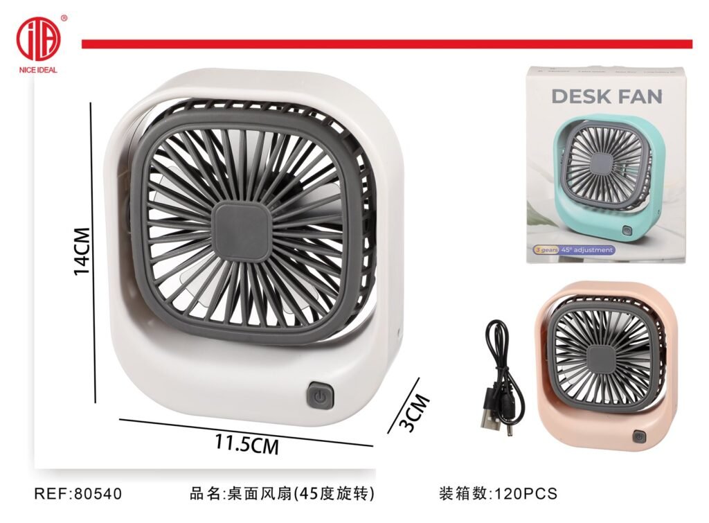Ventilador de escritorio recargable ajustable