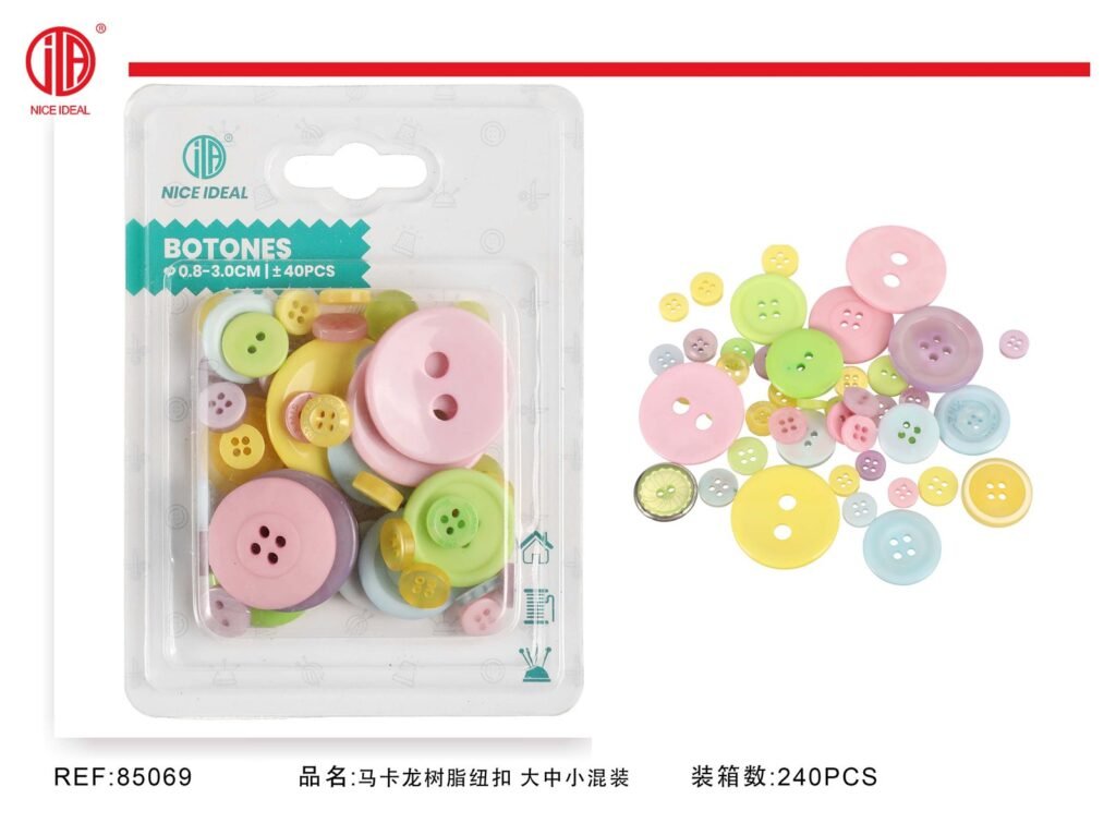 Botones color pastel surtido