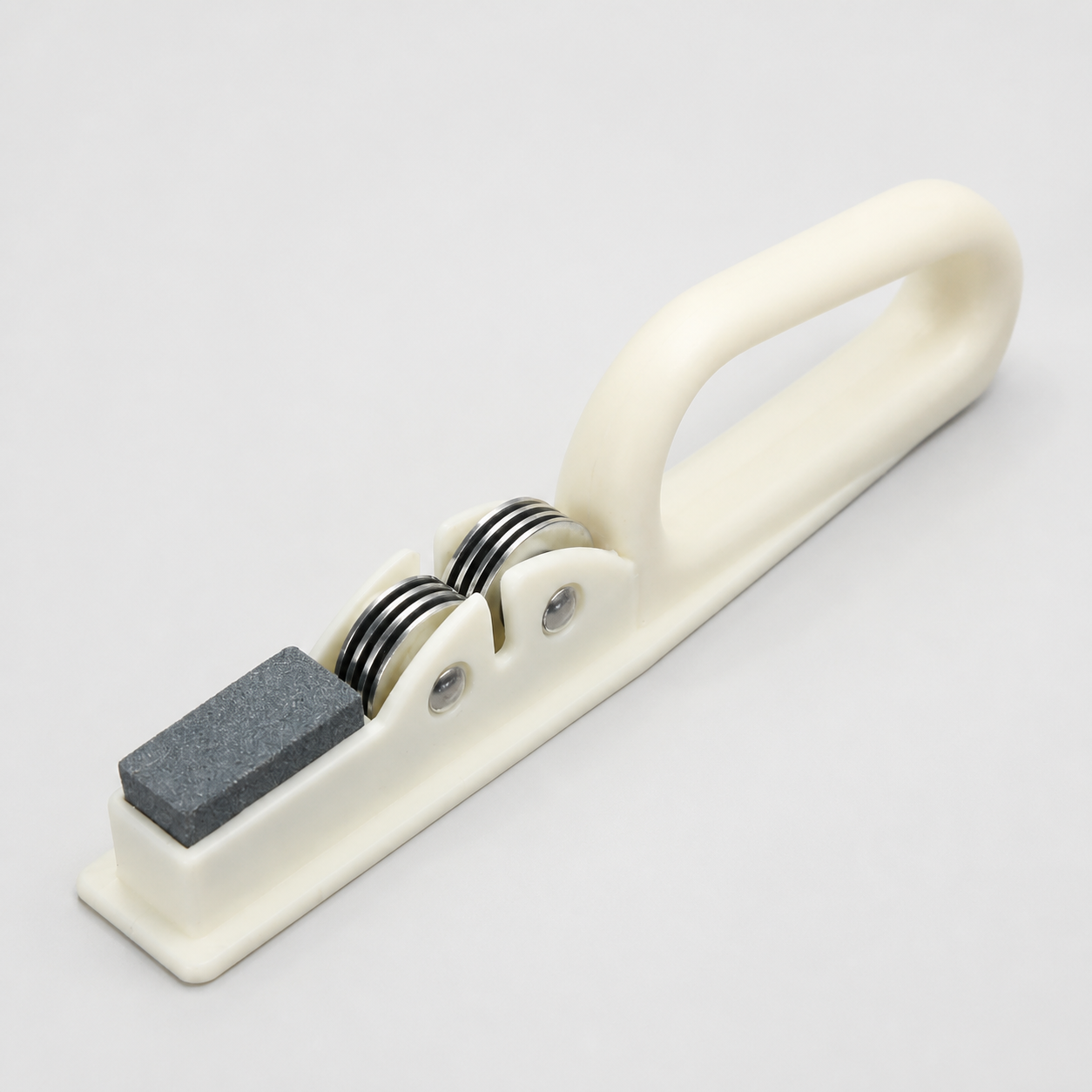 Afilador Manual de Cuchillos con Doble Rueda y Piedra, 19 cm - Imagen 2