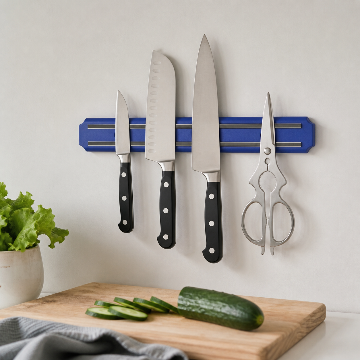 Barra magnética para cuchillos de 33 cm, organizador de cocina - Imagen 8