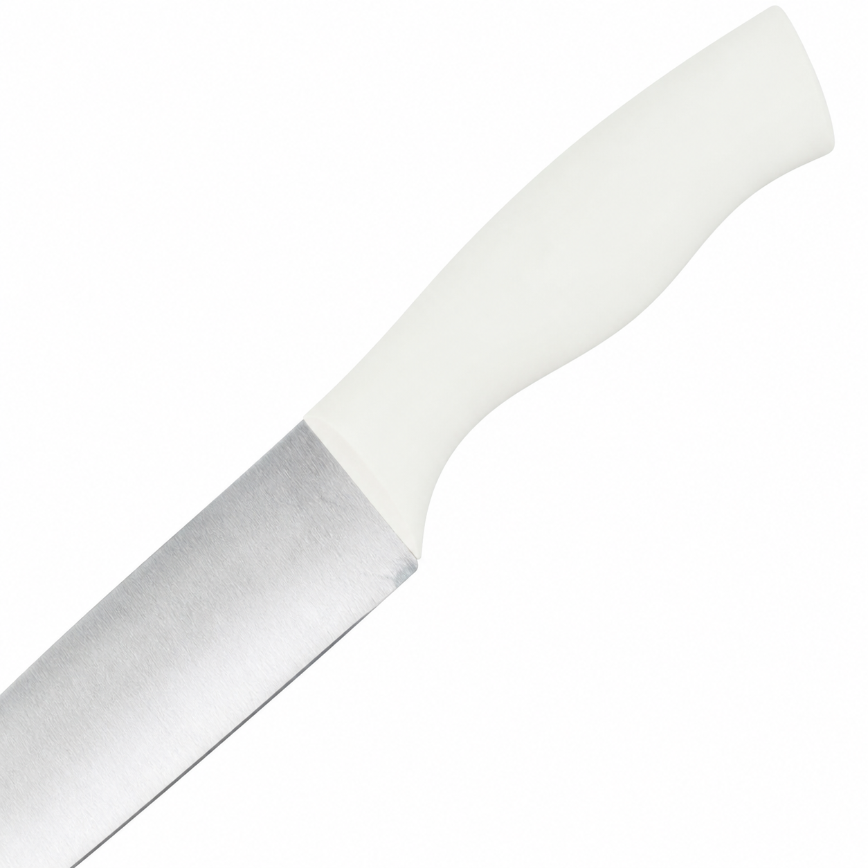 Cuchilla de carne de acero inoxidable, mango blanco, 32,5 cm - Imagen 3