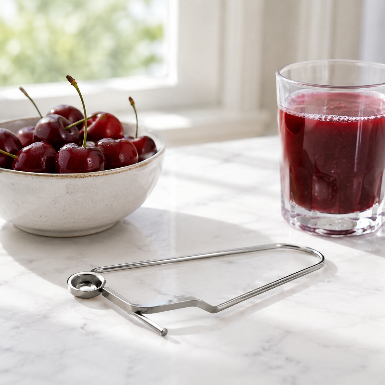 Deshuesador de cerezas de acero inoxidable, removedor manual de semillas para frutas - Imagen 7