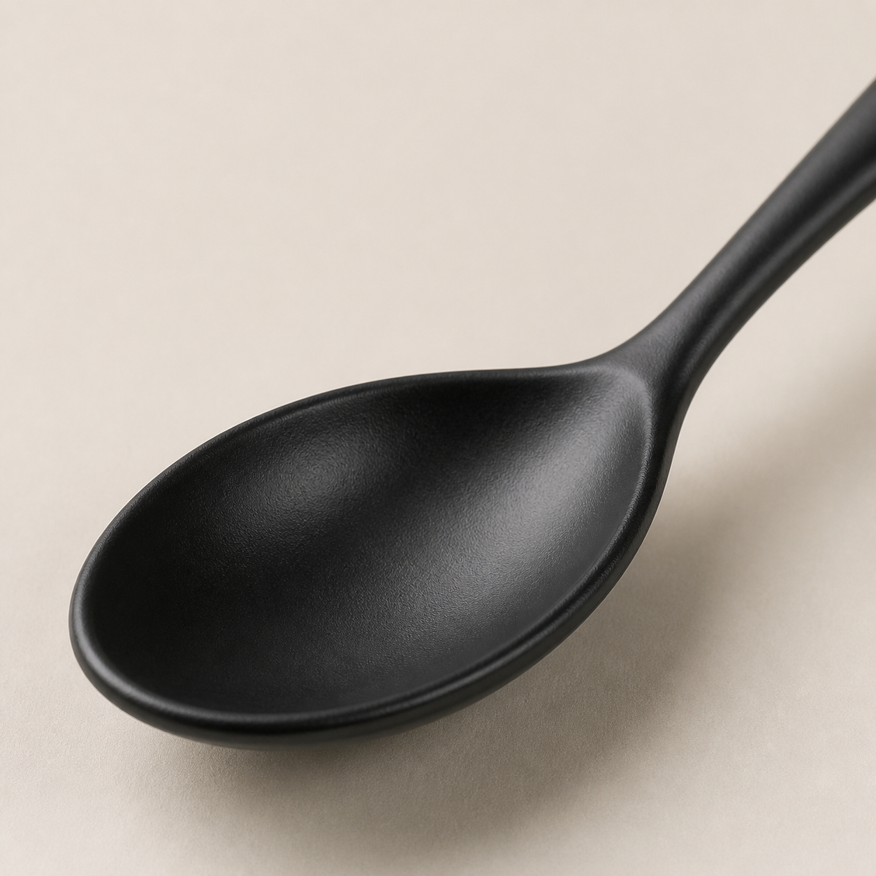 Cuchara de café negra, formato compacto para espresso - Imagen 2