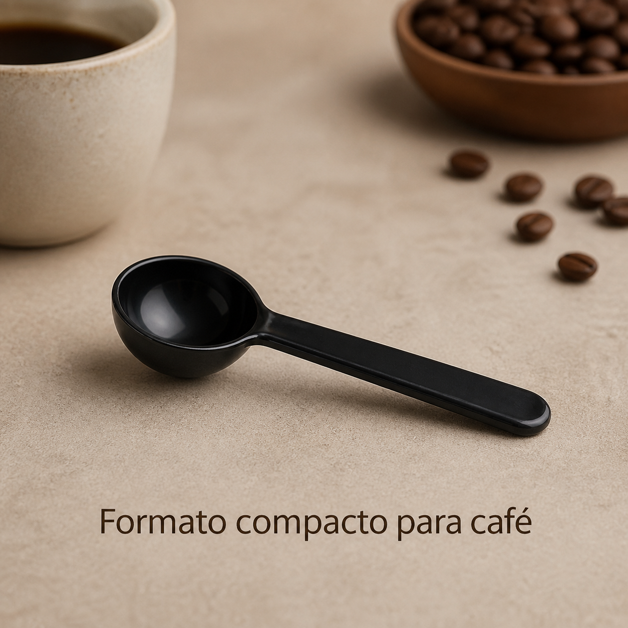 Cuchara de café negra, formato compacto para espresso - Imagen 4
