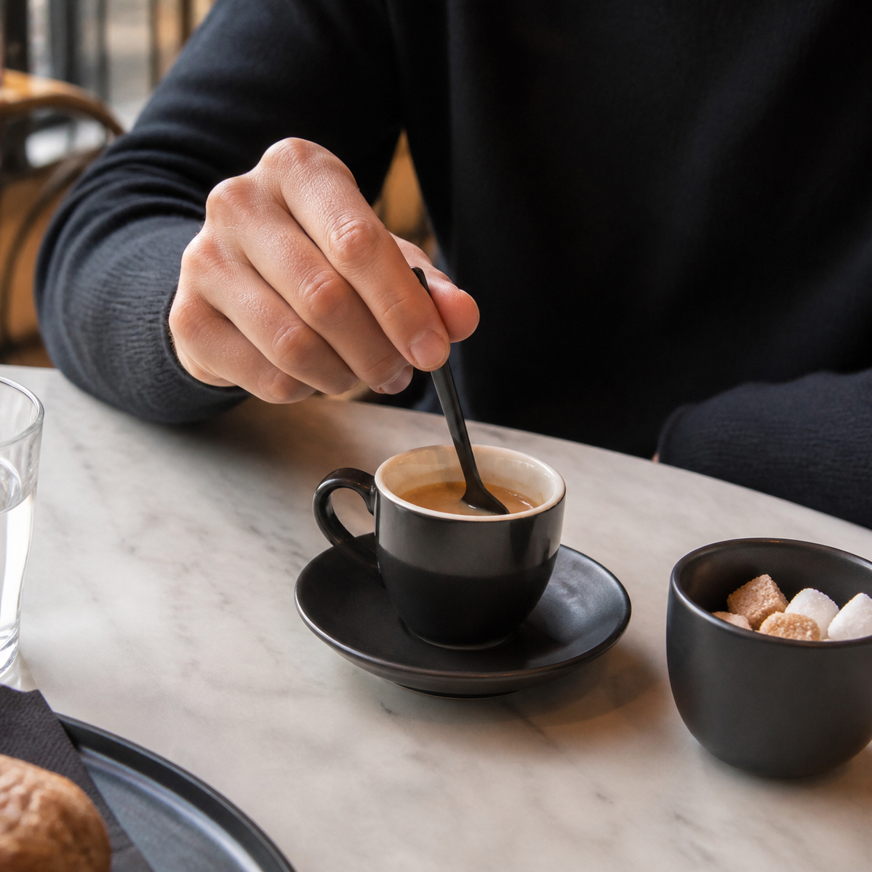 Cuchara de café negra, formato compacto para espresso - Imagen 5