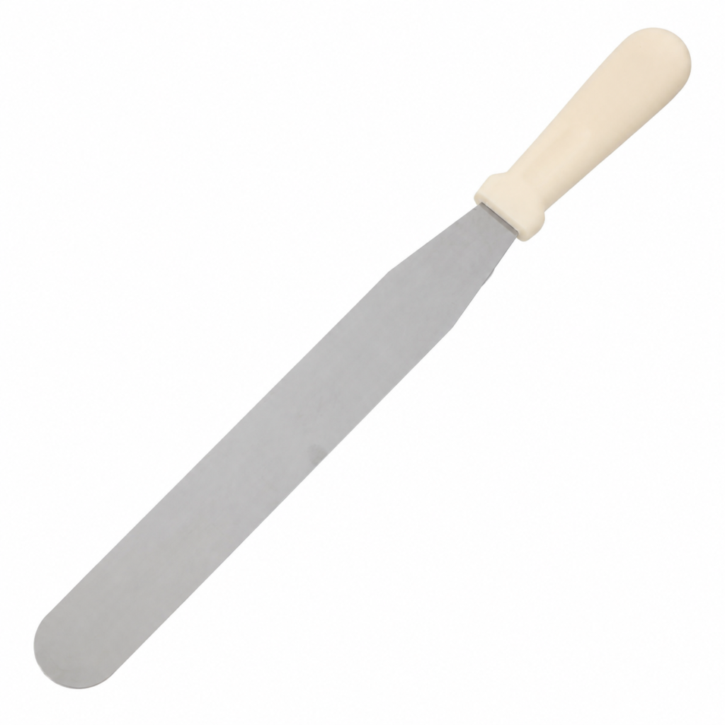 Espátula recta para crepes con mango blanco de 38 cm SKU 14501