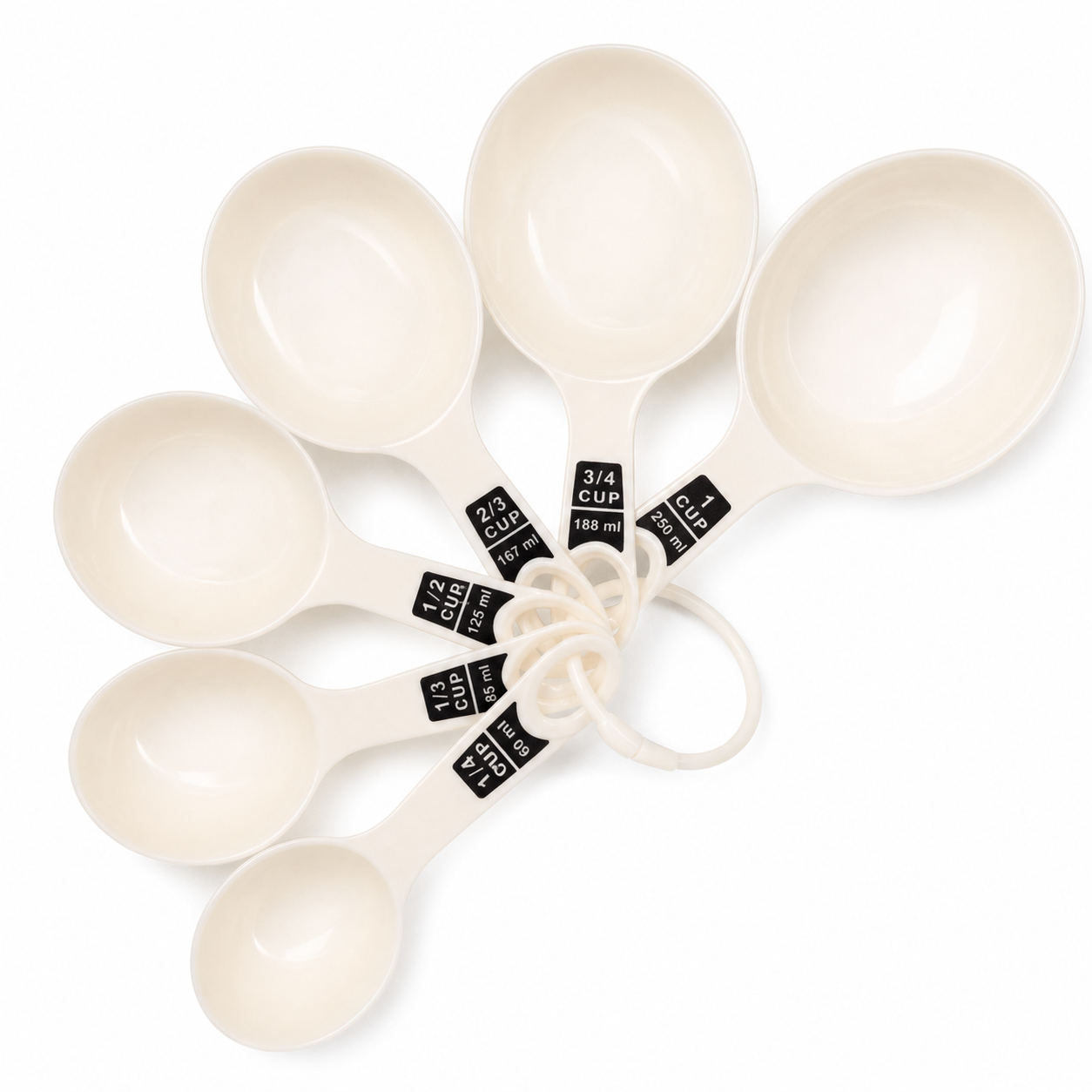 Cucharas Medidoras de Cocina, Set de 6 Piezas, 60–250 ml - Imagen 3