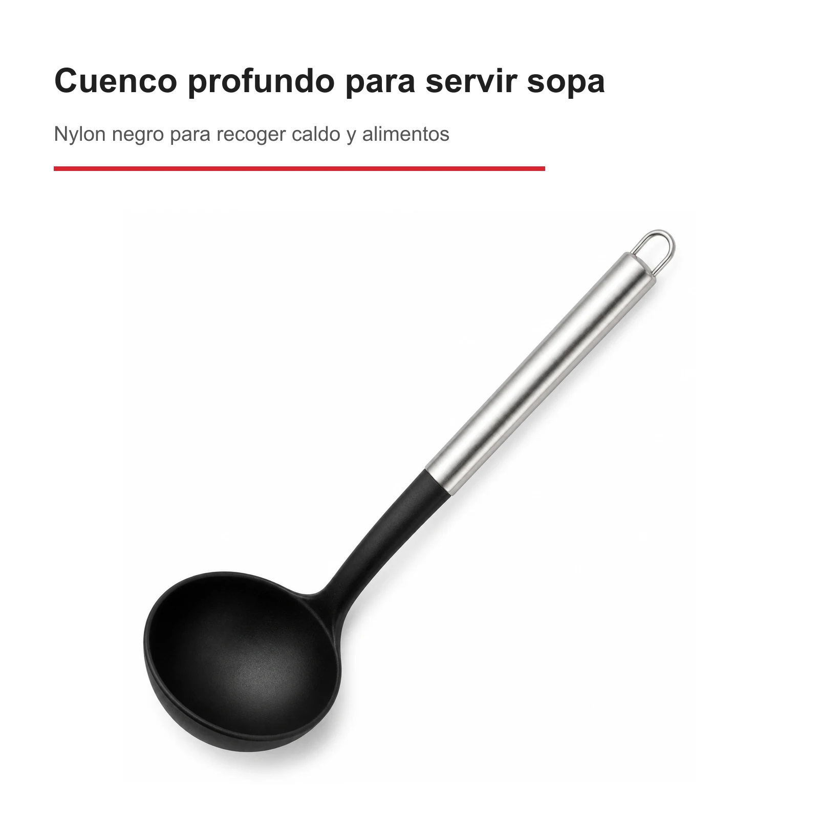 Detalle de cuenco profundo de nylon para servir sopa