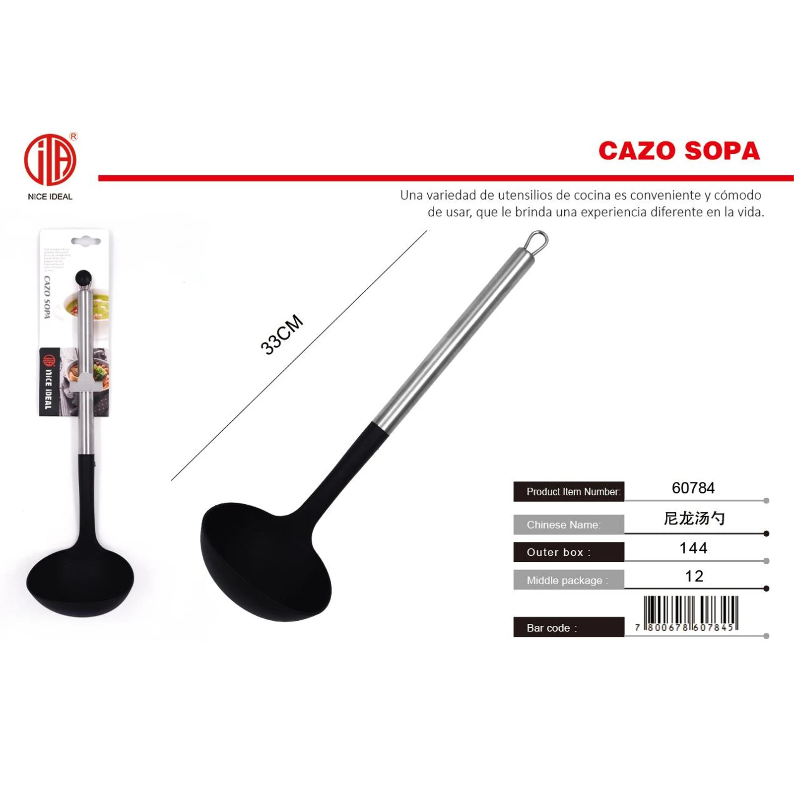 Imagen promocional NICE IDEAL cucharon para sopa SKU 60784
