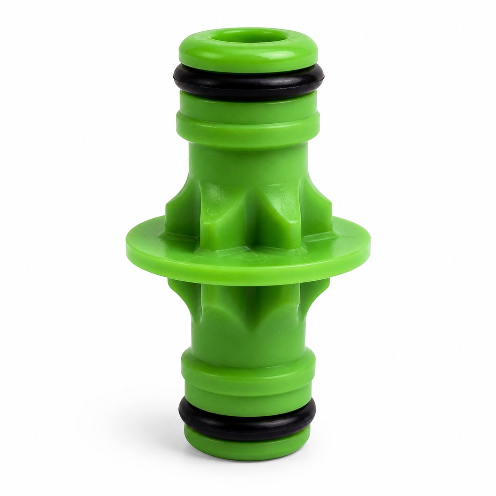 Conector doble macho verde para manguera de 1/2 pulgada, SKU 40008