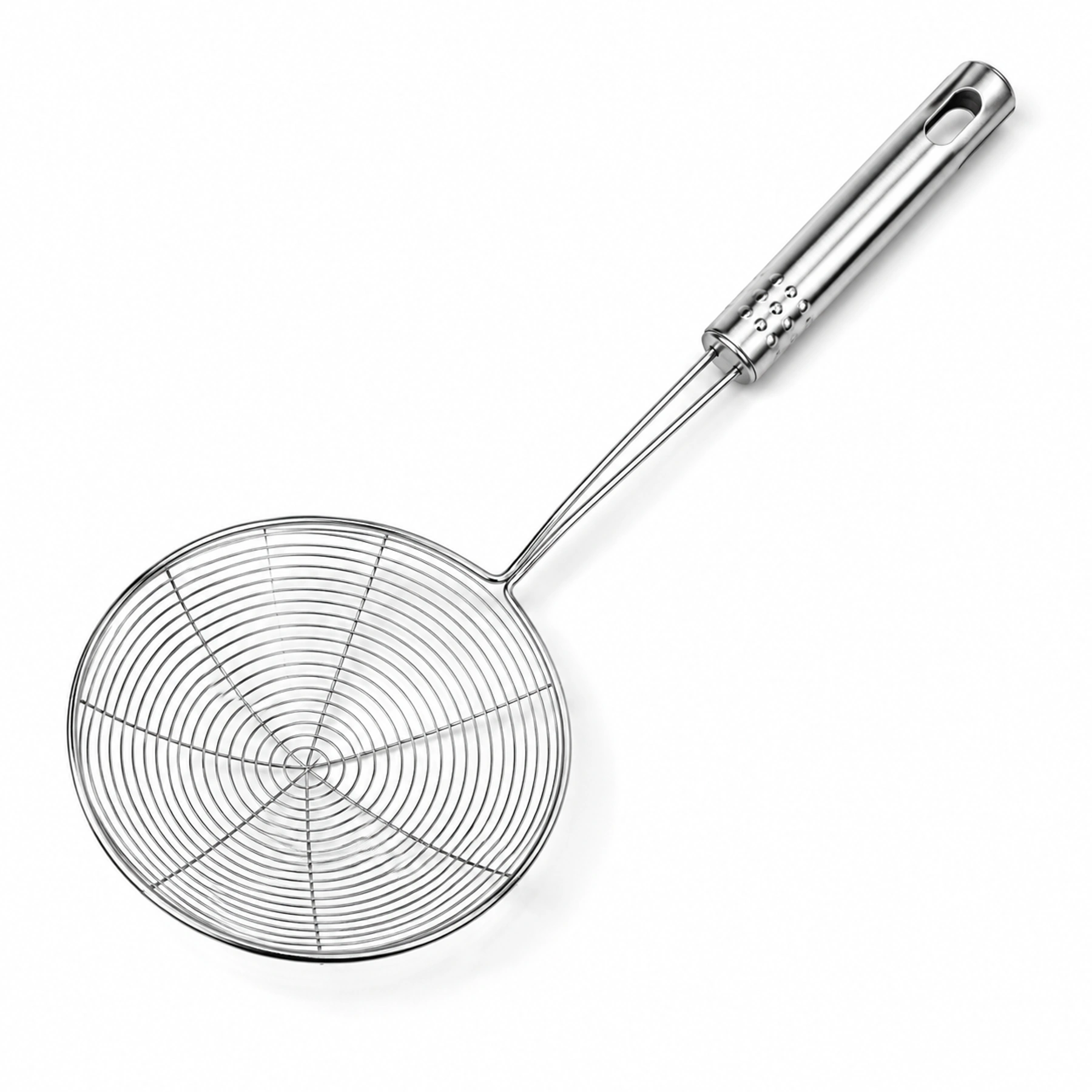 Espumadera circular de alambre de acero inoxidable de 38,5 cm, SKU 14832