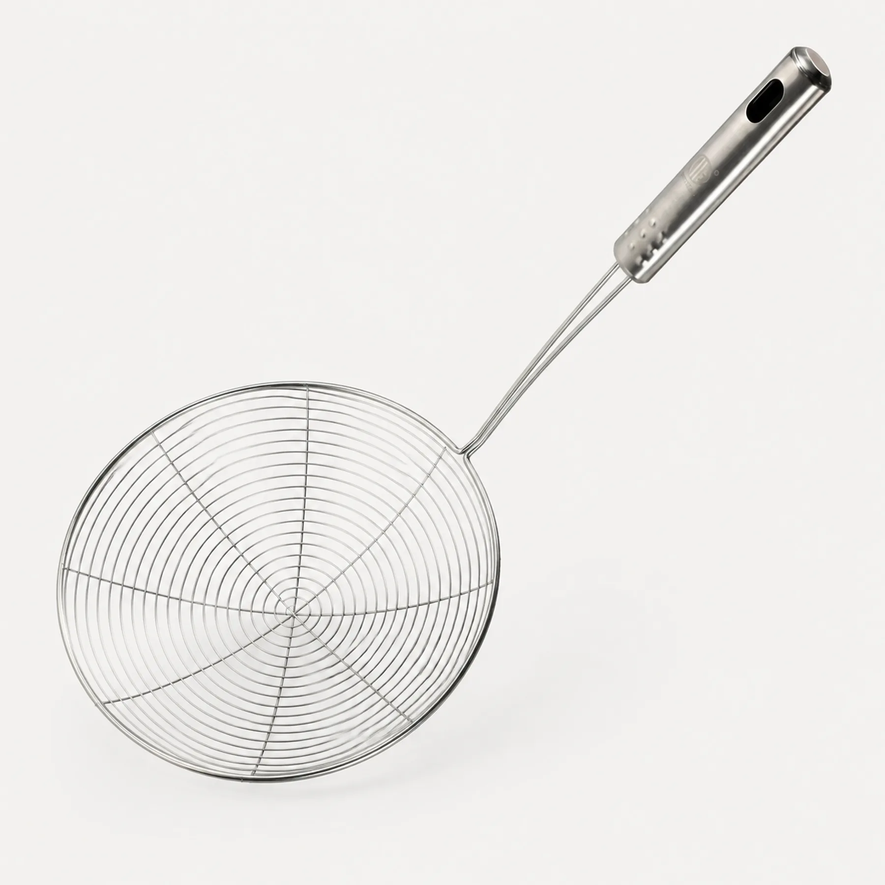 Espumadera circular de alambre de acero inoxidable de 39,5 cm, SKU 14833