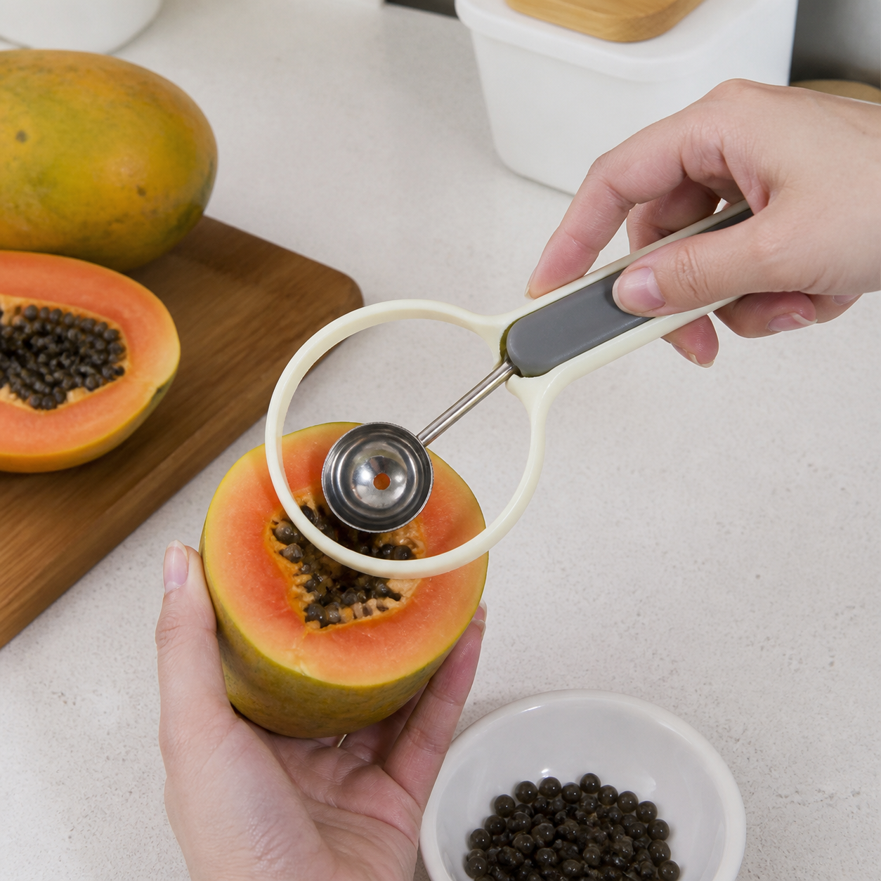 Extractor de Semillas para Frutas, Mango Ergonómico, 18 × 8 cm - Imagen 5