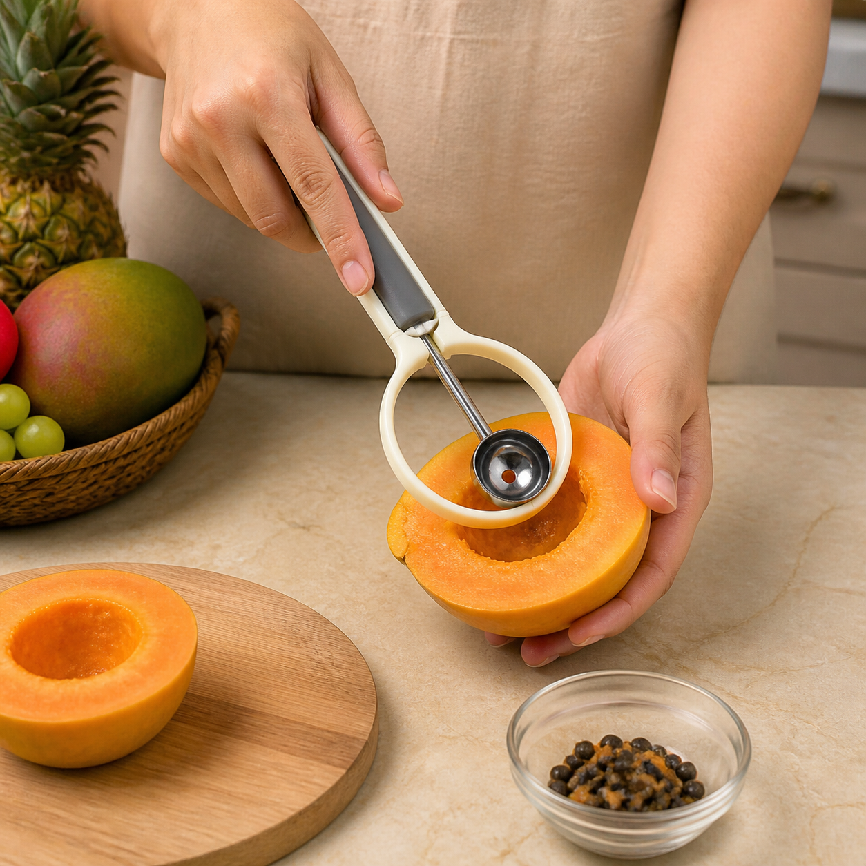 Extractor de Semillas para Frutas, Mango Ergonómico, 18 × 8 cm - Imagen 7