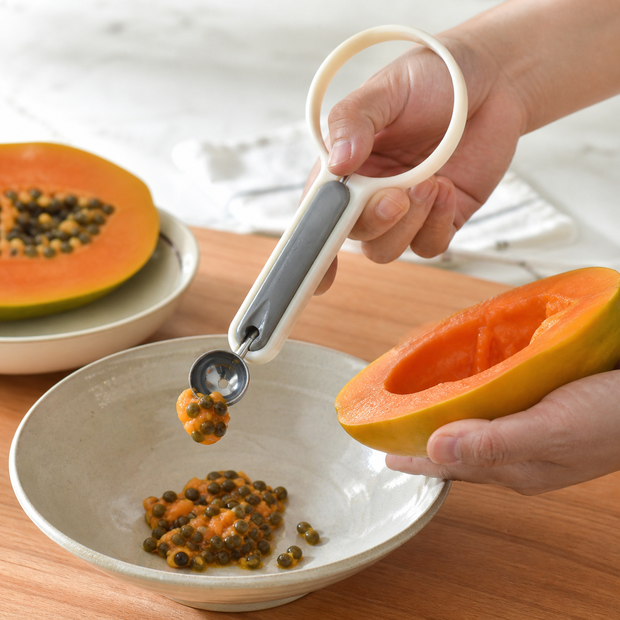 Extractor de Semillas para Frutas, Mango Ergonómico, 18 × 8 cm - Imagen 8