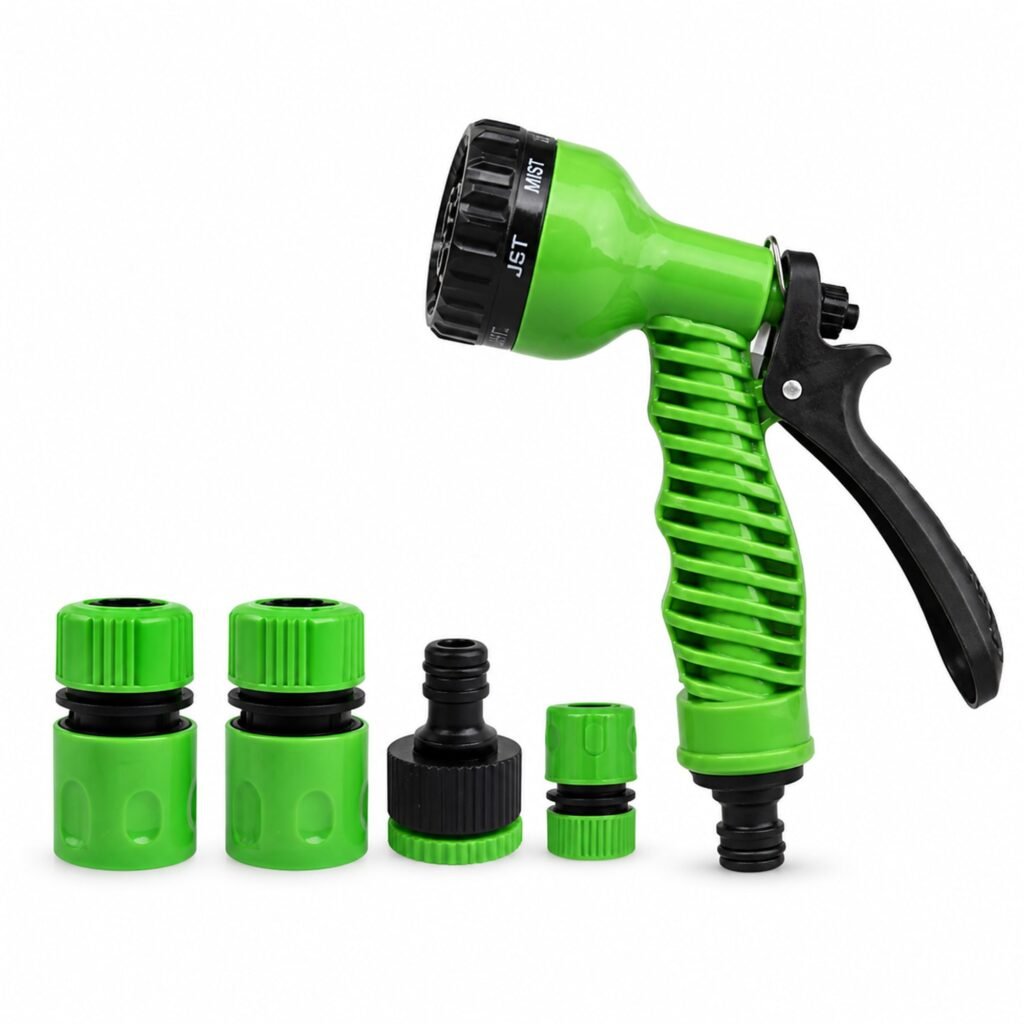 Set de riego para manguera de 1/2 pulgada con pistola de 7 modos, SKU 40020
