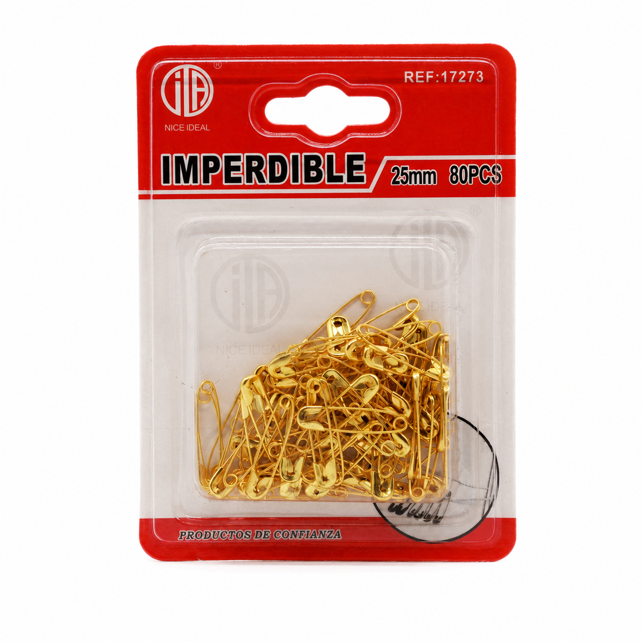 Alfileres de Seguridad Dorados 25 mm, 80 Unidades para Costura y Manualidades