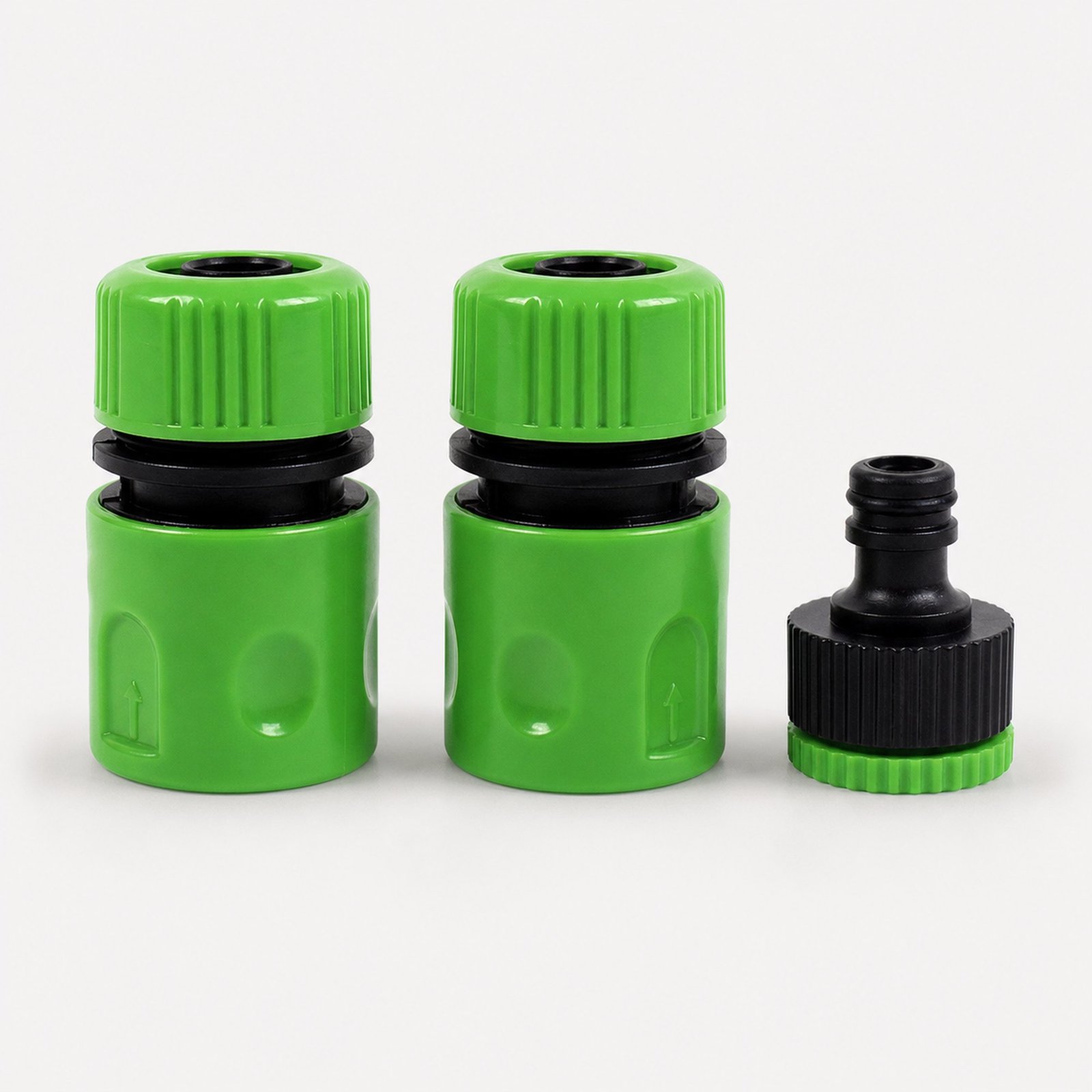 Set de dos conectores rápidos y adaptador de grifo para manguera de 1/2 pulgada, SKU 40013