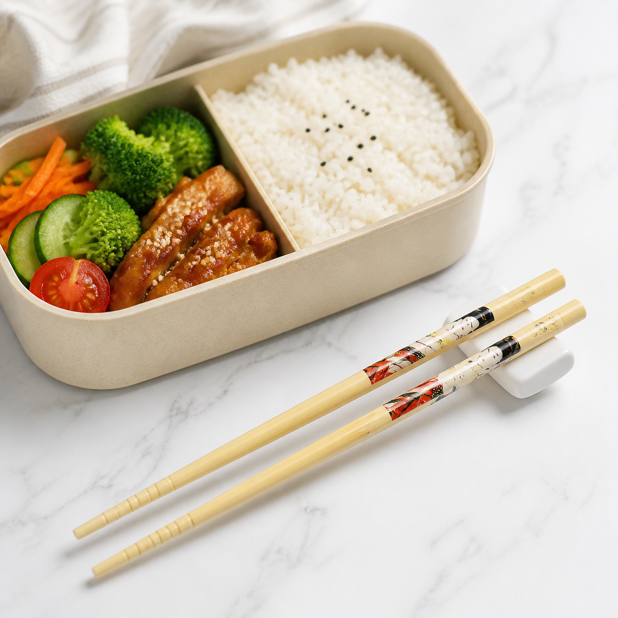 Palillos japoneses de madera con diseño mixto, set de 10 piezas, 24 cm - Imagen 8