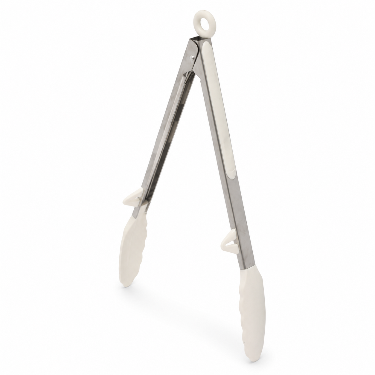 Pinzas multiuso de cocina con agarre marfil, 34,2 cm