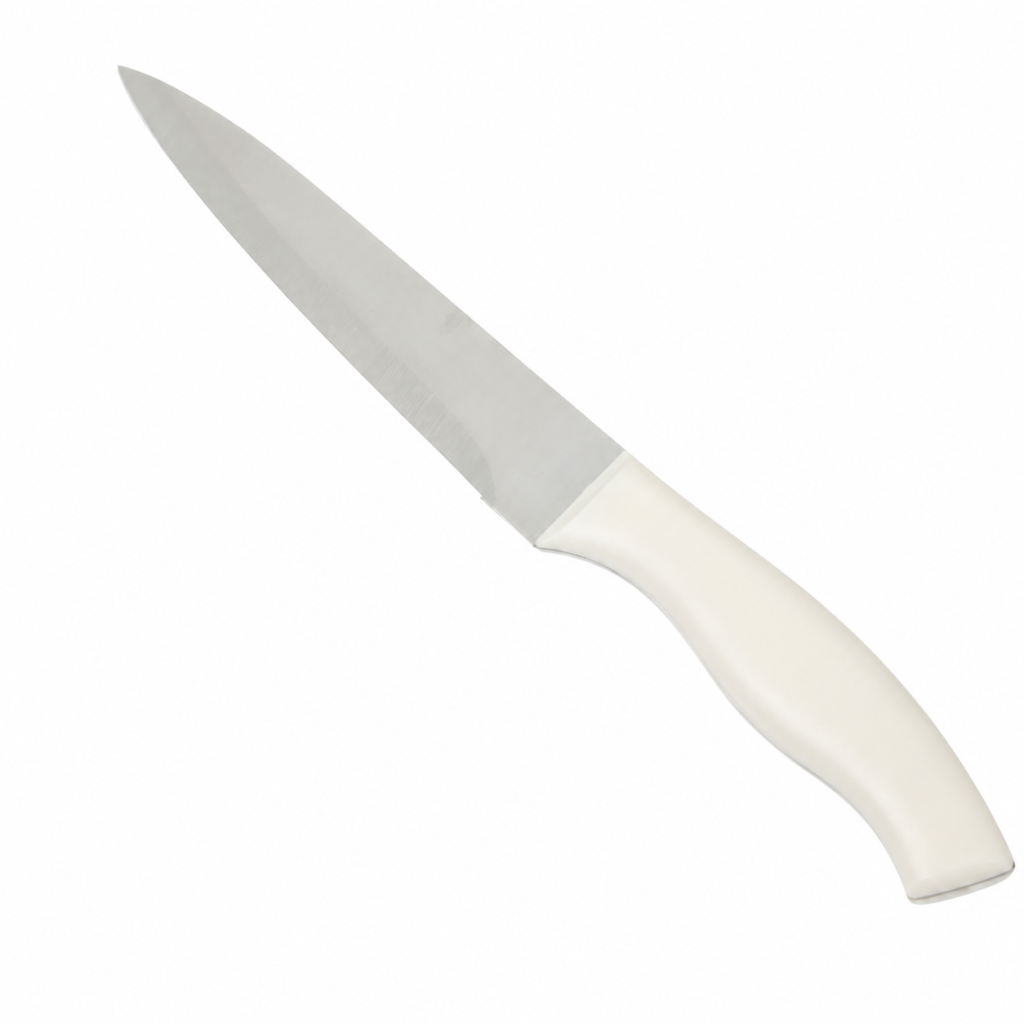 Cuchillo multiuso de acero inoxidable con mango blanco de 24,5 cm SKU 14499
