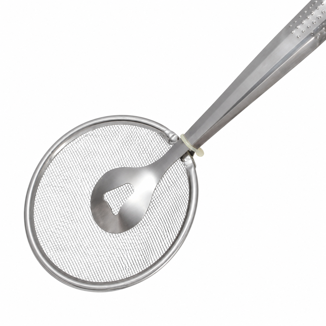 Pinza con colador de malla para freír y servir, acero inoxidable, 28 cm - Imagen 3