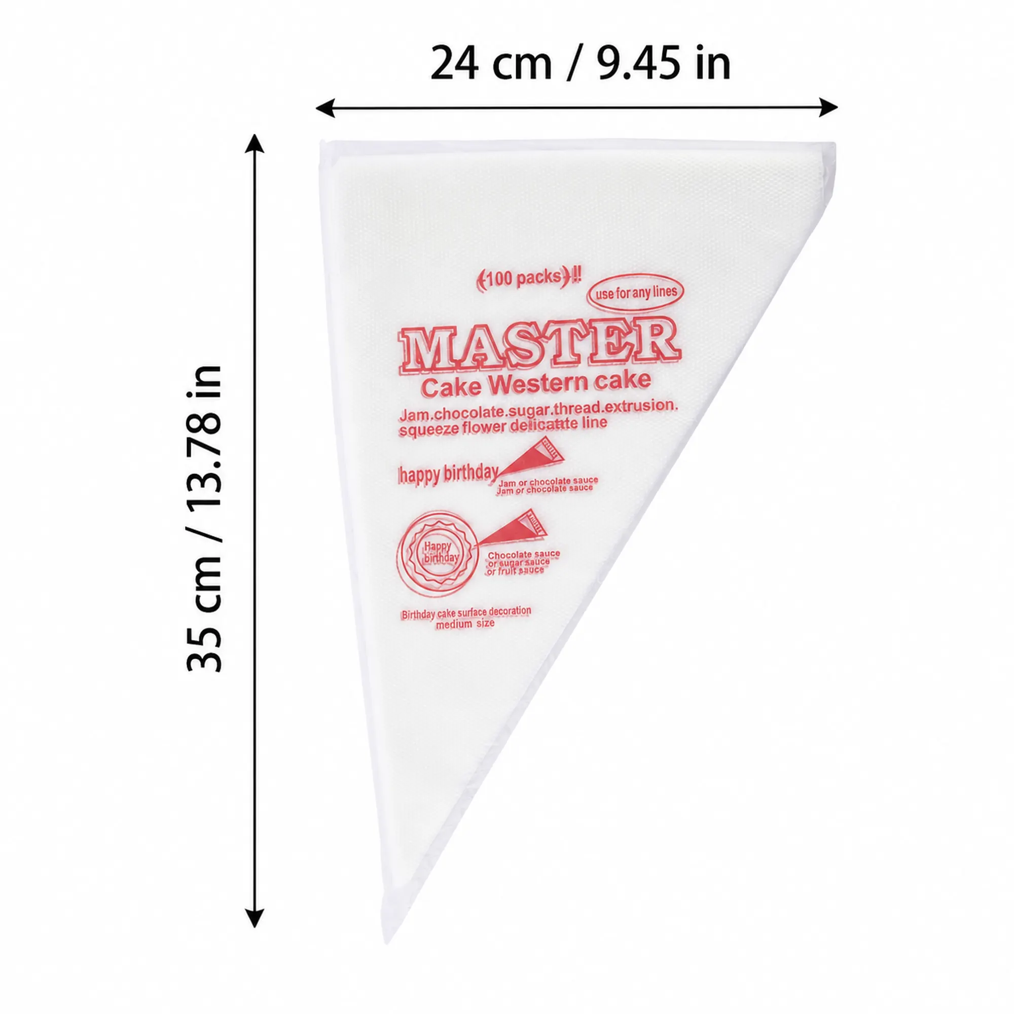 Manga pastelera de 35 x 24 cm o 13.78 x 9.45 pulgadas
