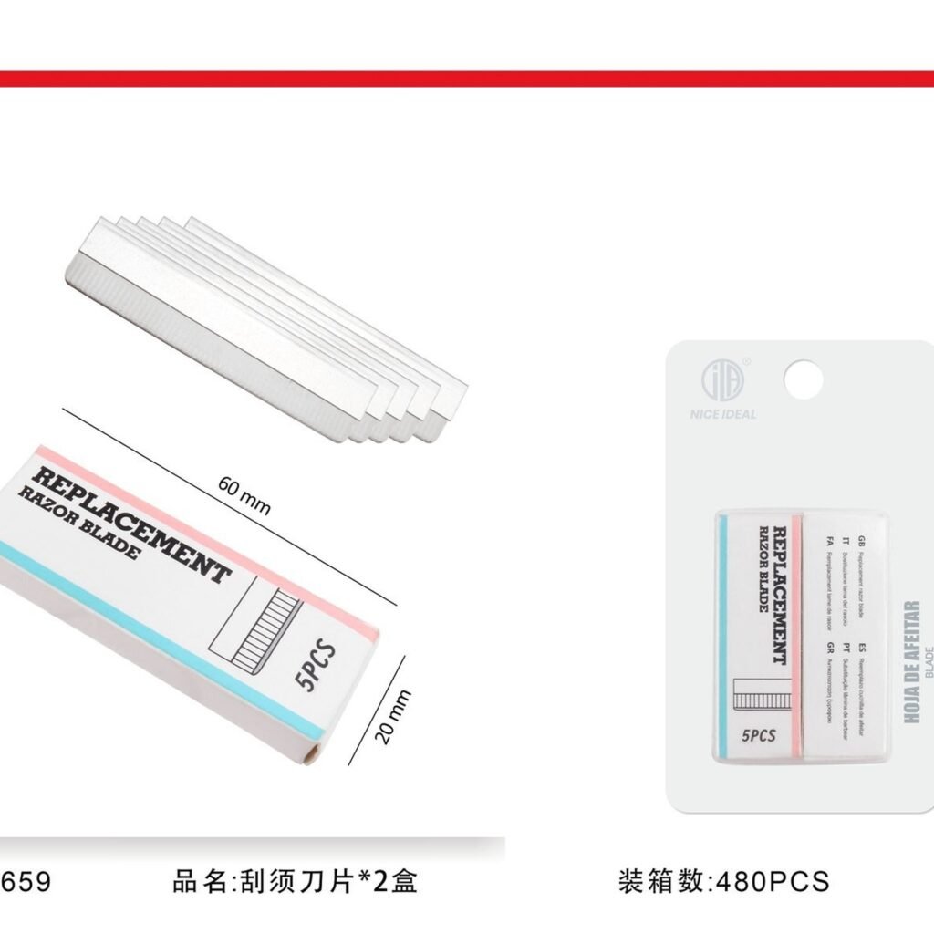 Cuchillas de Repuesto para Perfilador de Cejas, 2 Cajas de 5 Unidades, 60 mm