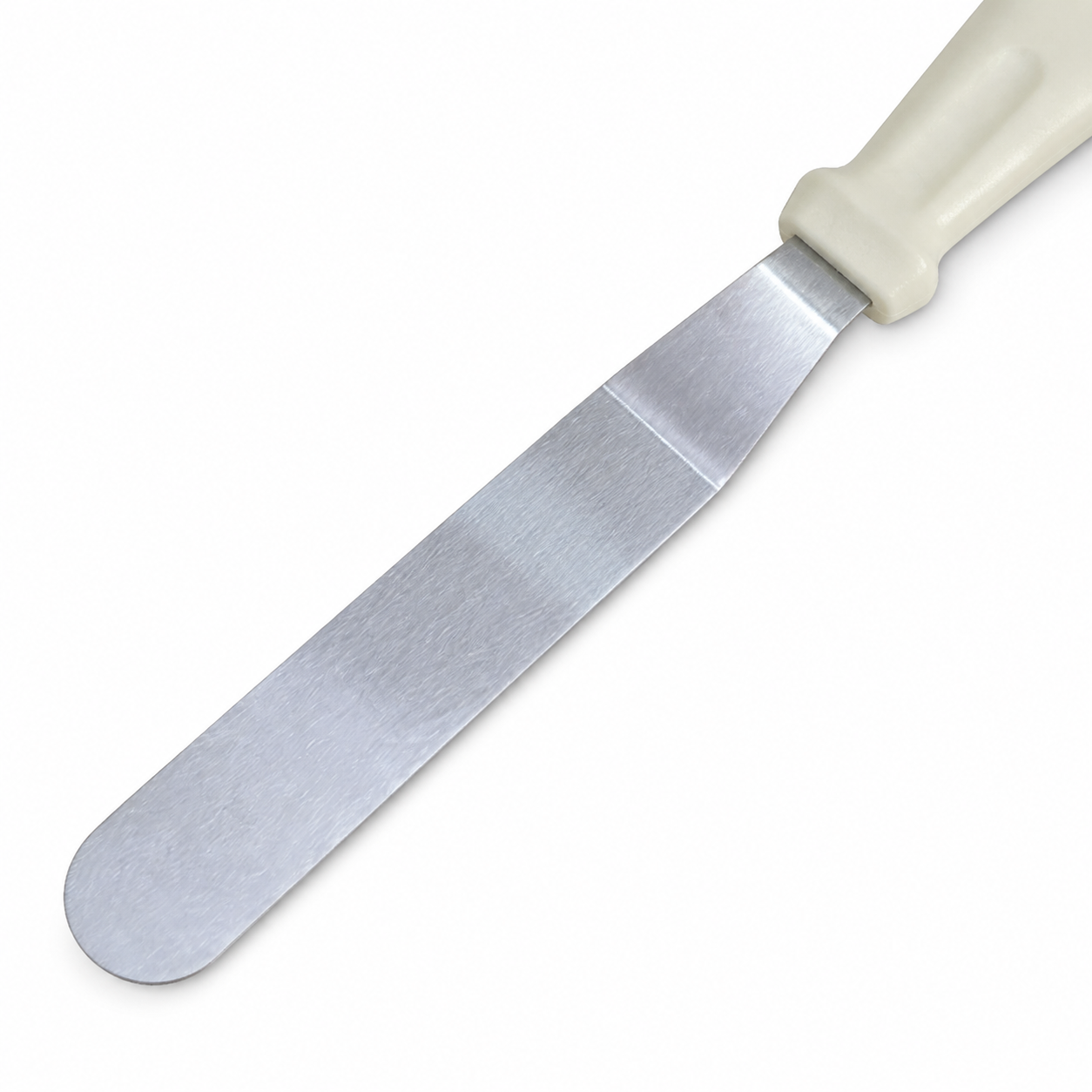 Espátula recta para crepes, hoja metálica y mango blanco, 38 cm - Imagen 3