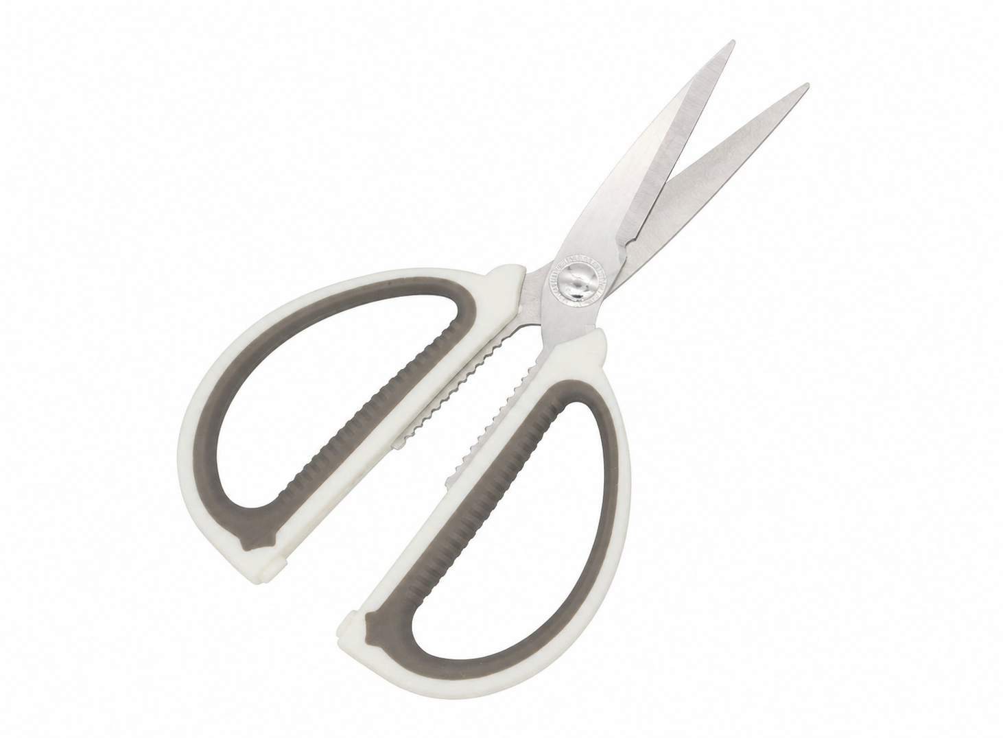 Tijeras de cocina multiuso con hojas metálicas y agarre antideslizante, 17 cm