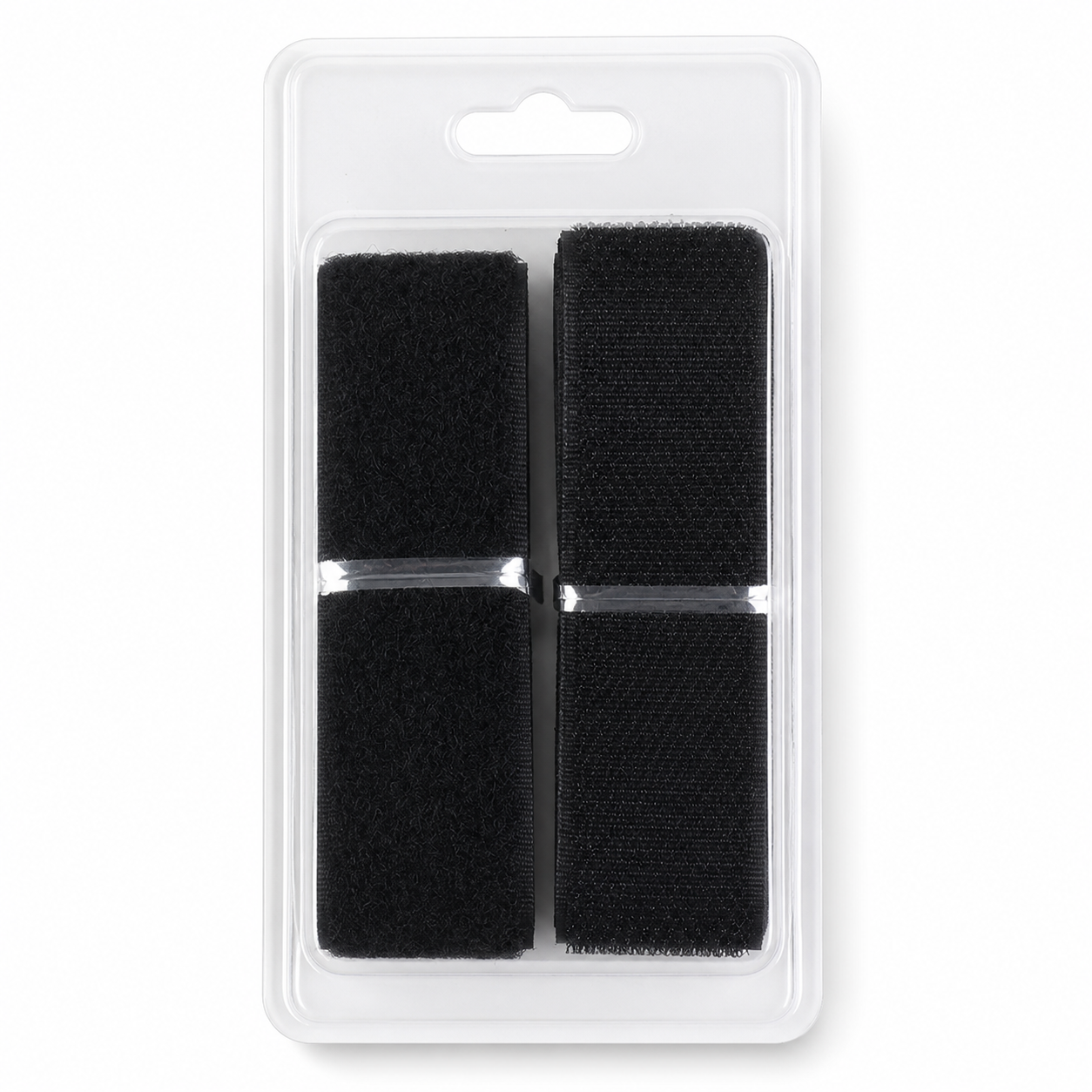 Cinta de velcro negra de 3 x 70 cm, dos tiras para costura y organización