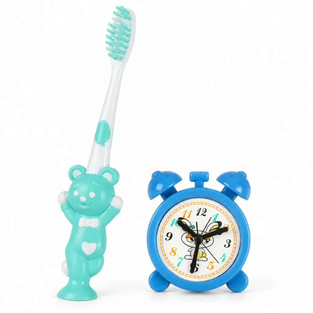 Set infantil X8336 turquesa con cepillo y accesorio tipo reloj SKU 19285