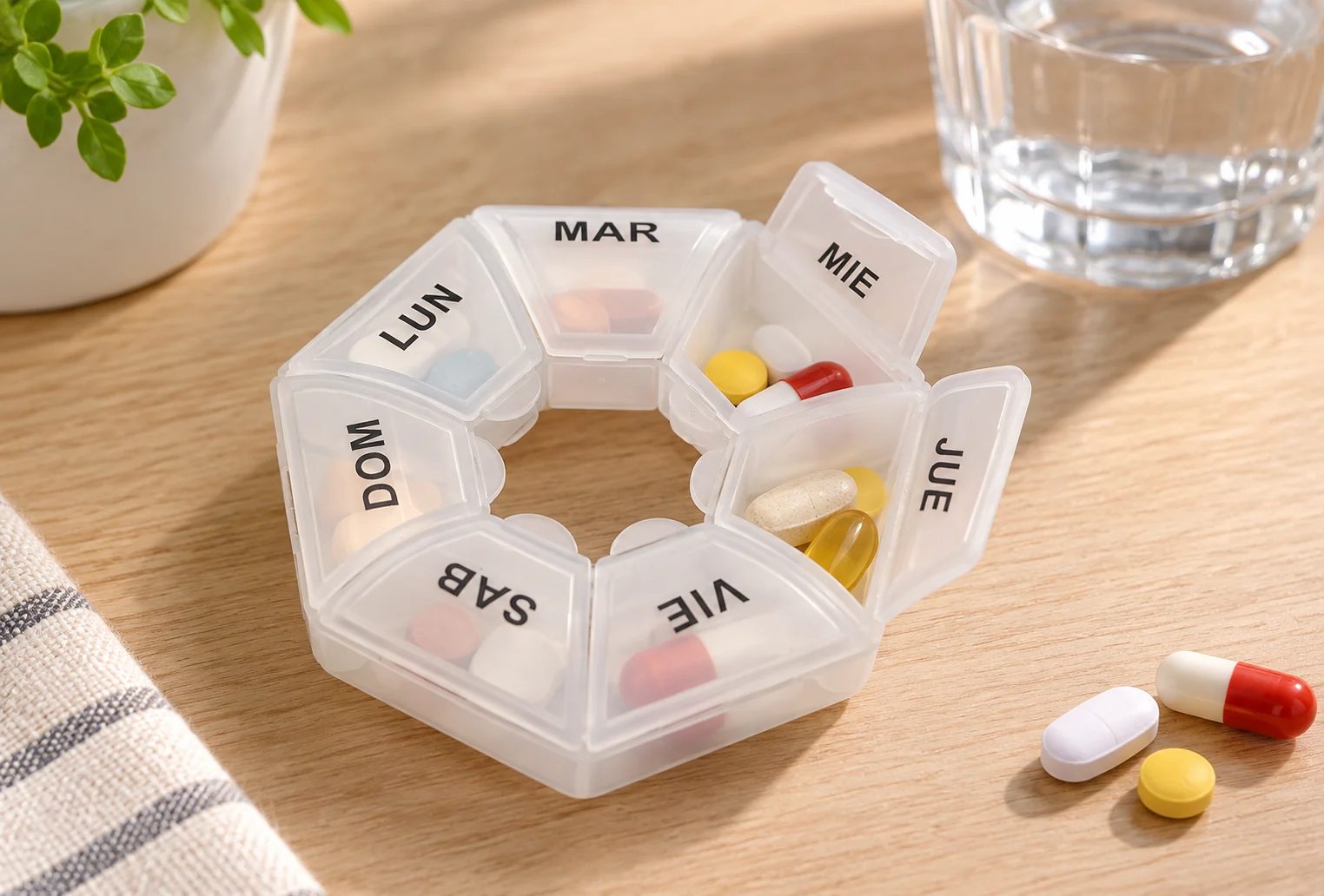 Pastillero modelo 5078 de 7 compartimentos, organizador de medicamentos, SKU 15864 - Imagen 8