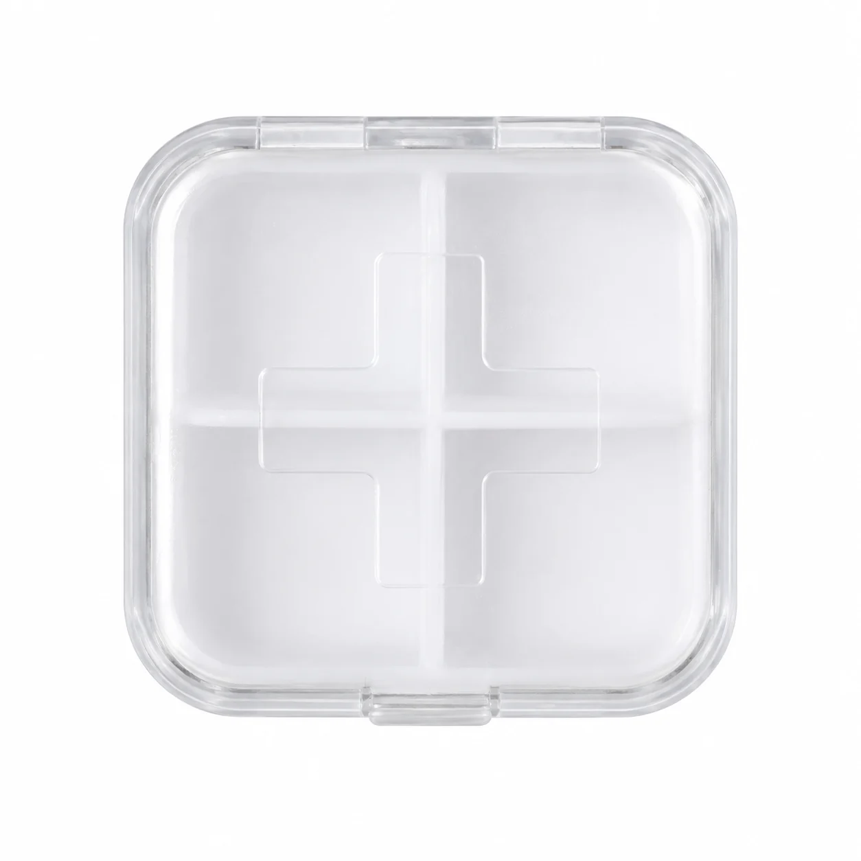 Pastillero de 4 compartimentos blanco, organizador de medicamentos, SKU 15866 - Imagen 2