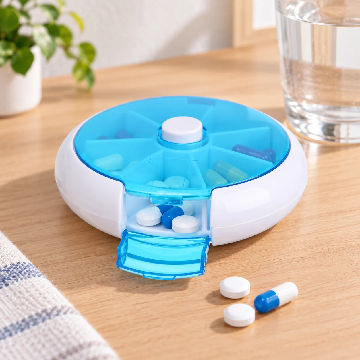 Pastillero de organizador de medicamentos colores surtidos, organizador de medicamentos, SKU 18428 - Imagen 8