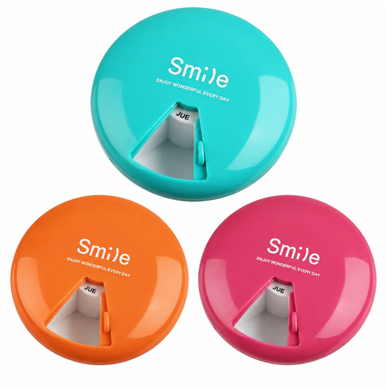 Pastillero de organizador de medicamentos colores surtidos, organizador de medicamentos, SKU 18430 - Imagen 2