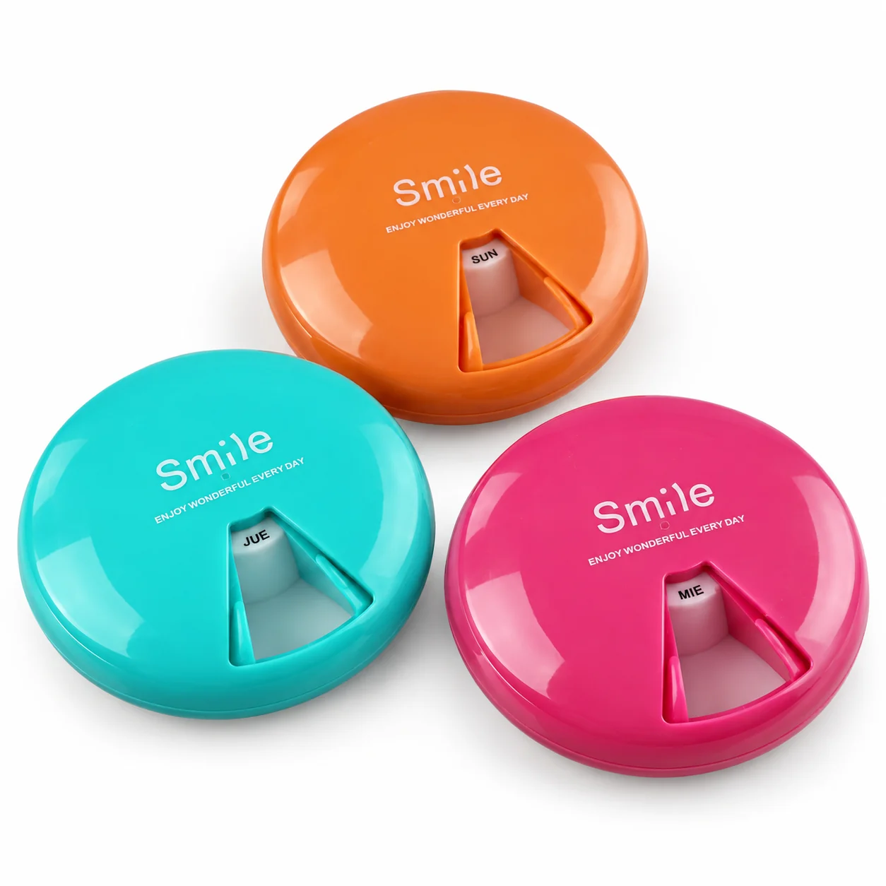 Pastillero de organizador de medicamentos colores surtidos, organizador de medicamentos, SKU 18430 - Imagen 3